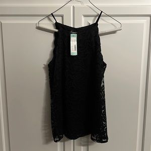 Fortune + Ivy Black Halter Blouse